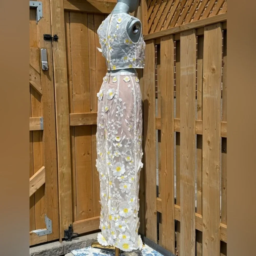 🆕 BRONX & BANCO 🧿 NWOT Jasmine White Multi Two Piece Set, Sz S / US 4 - Picture 7 of 16